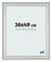 Cadre Photo 36x49cm Argent Mat MDF Lazio De Face Mesure | Yourdecoration.fr
