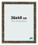Cadre Photo 36x49cm Bleu Or Melange MDF Pisa De Face Mesure | Yourdecoration.fr