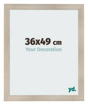 Cadre Photo 36x49cm Chene Rustique MDF Pisa De Face Mesure | Yourdecoration.fr