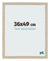 Cadre Photo 36x49cm Chêne Sonoma MDF Bologna De Face Mesure | Yourdecoration.fr