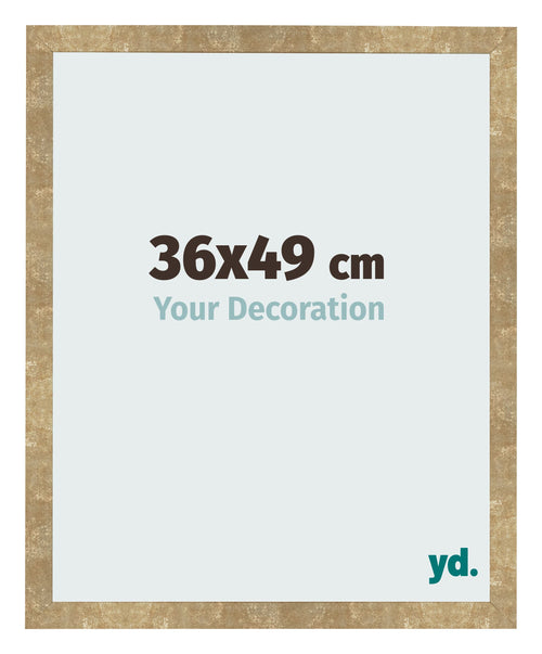 Cadre Photo 36x49cm Or Antique MDF Bologna De Face Mesure | Yourdecoration.fr