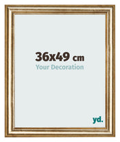 Cadre Photo 36x49cm Or Antique MDF Lazio De Face Mesure | Yourdecoration.fr