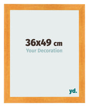 Cadre Photo 36x49cm Orange MDF Pisa De Face Mesure | Yourdecoration.fr