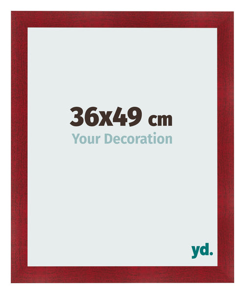 Cadre Photo 36x49cm Vin Rouge Patine MDF Pisa De Face Mesure | Yourdecoration.fr