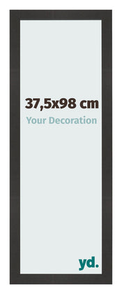 Cadre Photo 37 5x98 cm Noir Mat MDF Bologna De Face Mesure | Yourdecoration.fr
