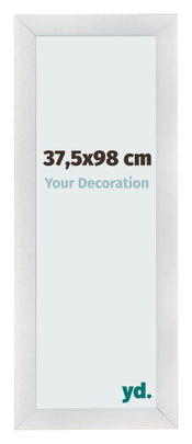 Cadre Photo 37 5x98cm Argent Noir Patine MDF Pisa De Face Mesure | Yourdecoration.fr