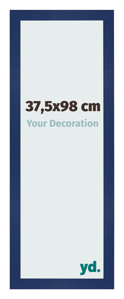 Cadre Photo 37 5x98cm Bleu Foncé Patiné MDF Bologna De Face Mesure | Yourdecoration.fr