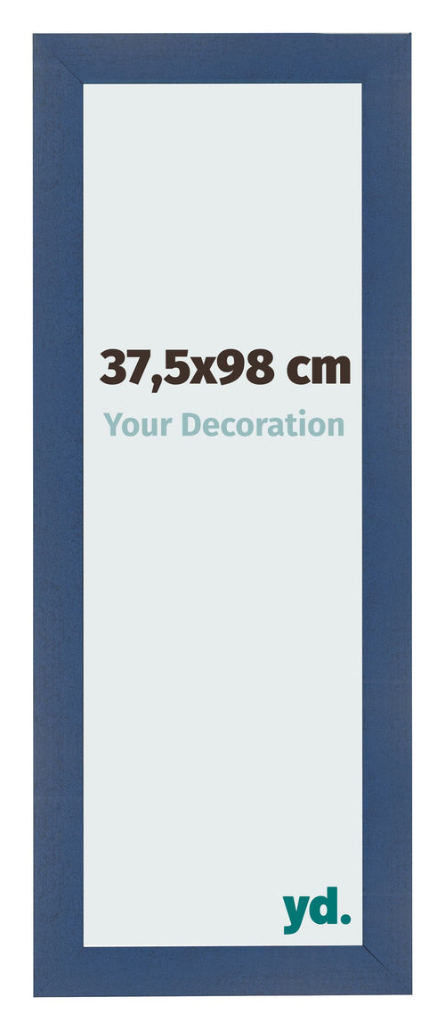 Cadre Photo 37 5x98cm Bleu Fonce Patine MDF Pisa De Face Mesure | Yourdecoration.fr