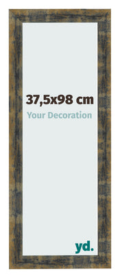 Cadre Photo 37 5x98cm Bleu Or Melange MDF Pisa De Face Mesure | Yourdecoration.fr