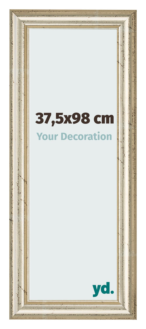 Cadre Photo 37 5x98cm Brillance Metallique MDF Lazio De Face Mesure | Yourdecoration.fr