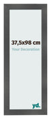 Cadre Photo 37 5x98cm Noir Argent Poli MDF Pisa De Face Mesure | Yourdecoration.fr