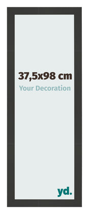 Cadre Photo 37 5x98cm Noir Grain de Bois MDF Bologna De Face Mesure | Yourdecoration.fr