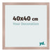 Cadre Photo 40x40 cm Rose Ancien MDF Bologna De Face Mesure | Yourdecoration.fr
