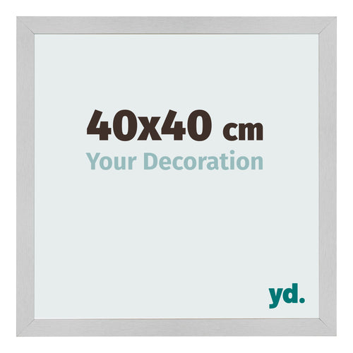 Cadre Photo 40x40cm Acier Inoxydable MDF Bologna De Face Mesure | Yourdecoration.fr