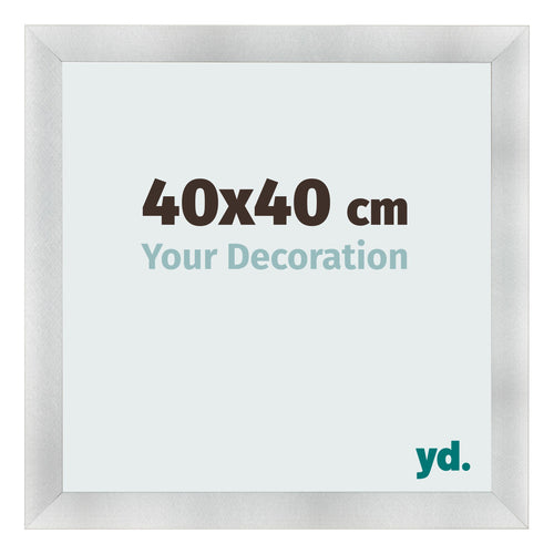 Cadre Photo 40x40cm Aluminium Brosse MDF Pisa De Face Mesure | Yourdecoration.fr