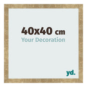 Cadre Photo 40x40cm Or Antique MDF Bologna De Face Mesure | Yourdecoration.fr