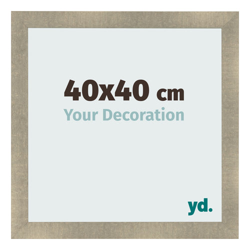 Cadre Photo 40x40cm Or Vintage MDF Pisa De Face Mesure | Yourdecoration.fr
