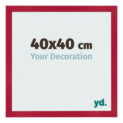Cadre Photo 40x40cm Rouge MDF Bologna De Face Mesure | Yourdecoration.fr