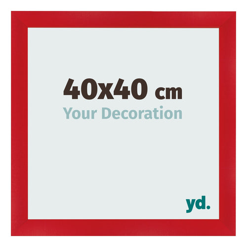 Cadre Photo 40x40cm Rouge MDF Pisa De Face Mesure | Yourdecoration.fr