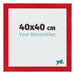 Cadre Photo 40x40cm Rouge MDF Pisa De Face Mesure | Yourdecoration.fr