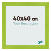 Cadre Photo 40x40cm Vert MDF Pisa De Face Mesure | Yourdecoration.fr