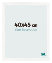 Cadre Photo 40x45 cm Blanc Brillant MDF Bologna De Face Mesure | Yourdecoration.fr