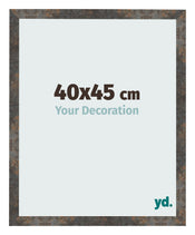 Cadre Photo 40x45 cm Metal Oxyde MDF Bologna De Face Mesure | Yourdecoration.fr