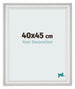 Cadre Photo 40x45cm Blanc Patine MDF Lazio De Face Mesure | Yourdecoration.fr