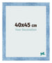 Cadre Photo 40x45cm Bleu Brillant Patine MDF Pisa De Face Mesure | Yourdecoration.fr
