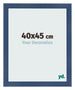 Cadre Photo 40x45cm Bleu Fonce Patine MDF Pisa De Face Mesure | Yourdecoration.fr