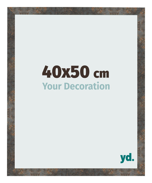 Cadre Photo 40x50 cm Metal Oxyde MDF Bologna De Face Mesure | Yourdecoration.fr