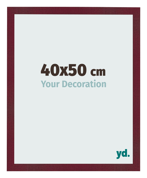 Cadre Photo 40x50 cm Vin Rouge Patine MDF Bologna De Face Mesure | Yourdecoration.fr