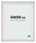 Cadre Photo 40x50cm Blanc Patine MDF Lazio De Face Mesure | Yourdecoration.fr