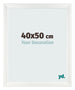 Cadre Photo 40x50cm Blanc Vintage MDF Pisa De Face Mesure | Yourdecoration.fr