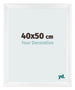 Cadre Photo 40x50cm Blanc Vintage MDF Pisa De Face Mesure | Yourdecoration.fr