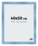 Cadre Photo 40x50cm Bleu Brillant Patine MDF Pisa De Face Mesure | Yourdecoration.fr