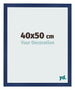 Cadre Photo 40x50cm Bleu Foncé Patiné MDF Bologna De Face Mesure | Yourdecoration.fr