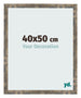 Cadre Photo 40x50cm Bleu Or Mélangé MDF Bologna De Face Mesure | Yourdecoration.fr