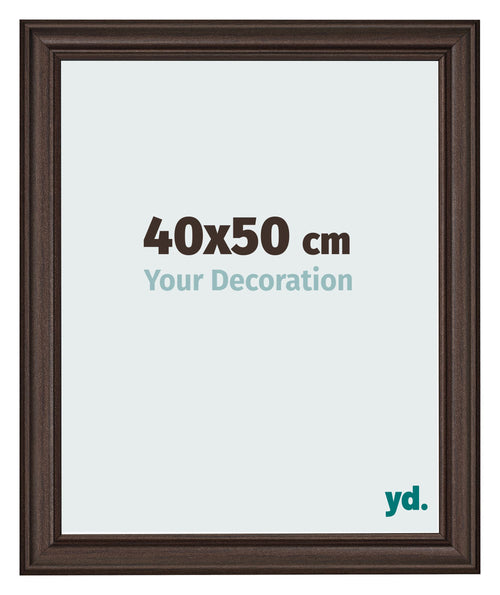 Cadre Photo 40x50cm Chene Fonce MDF Lazio De Face Mesure | Yourdecoration.fr