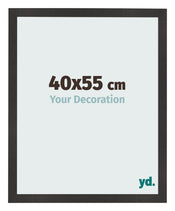 Cadre Photo 40x55 cm Noir Mat MDF Bologna De Face Mesure | Yourdecoration.fr