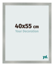 Cadre Photo 40x55cm Aluminium Brossé MDF Bologna De Face Mesure | Yourdecoration.fr