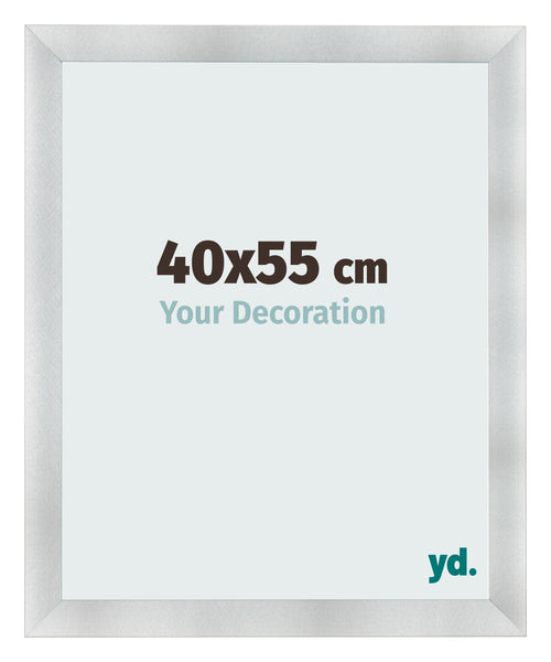 Cadre Photo 40x55cm Aluminium Brosse MDF Pisa De Face Mesure | Yourdecoration.fr