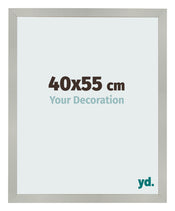Cadre Photo 40x55cm Argent Mat MDF Bologna De Face Mesure | Yourdecoration.fr