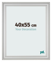 Cadre Photo 40x55cm Argent Mat MDF Lazio De Face Mesure | Yourdecoration.fr