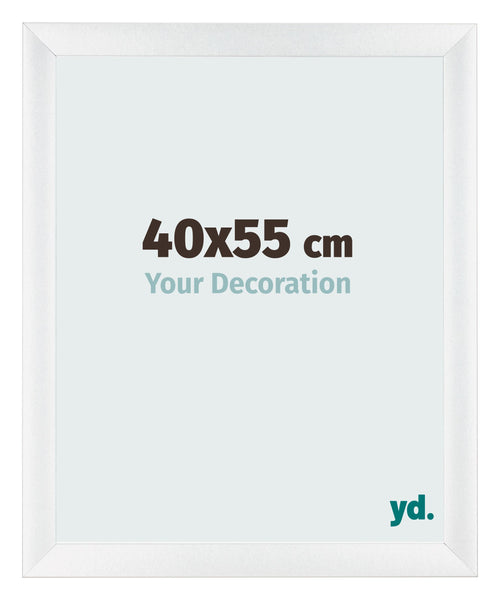 Cadre Photo 40x55cm Blanc Vintage MDF Pisa De Face Mesure | Yourdecoration.fr