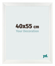 Cadre Photo 40x55cm Blanc Vintage MDF Pisa De Face Mesure | Yourdecoration.fr