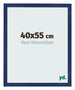 Cadre Photo 40x55cm Bleu Foncé Patiné MDF Bologna De Face Mesure | Yourdecoration.fr