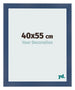 Cadre Photo 40x55cm Bleu Fonce Patine MDF Pisa De Face Mesure | Yourdecoration.fr