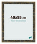 Cadre Photo 40x55cm Bleu Or Melange MDF Pisa De Face Mesure | Yourdecoration.fr