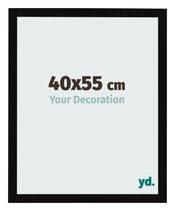 Cadre Photo 40x55cm Noir Brillant MDF Bologna De Face Mesure | Yourdecoration.fr